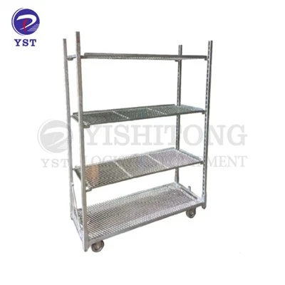 Carrello portafiori per pallet in rete metallica
